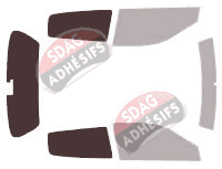 Gabarit vitrage - kit 3/4 arrière - Honda Civic (5) 3 portes (1991 - 1995) Gabarit vitrage - kit 3/4 arrière - Honda Civic (5) 3 portes (1991 - 1995)