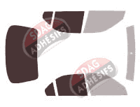 Gabarit vitrage - kit 3/4 arrière - Honda Civic (6) 5 portes (1995 - 2000) Gabarit vitrage - kit 3/4 arrière - Honda Civic (6) 5 portes (1995 - 2000)