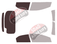 Gabarit vitrage - kit 3/4 arrière - Honda Civic (9) 5 portes (2012 - 2015) Gabarit vitrage - kit 3/4 arrière - Honda Civic (9) 5 portes (2012 - 2015)