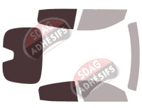 Gabarit vitrage - kit 3/4 arrière - Honda Civic (10) 5 portes (2016 - 2021) Gabarit vitrage - kit 3/4 arrière - Honda Civic (10) 5 portes (2016 - 2021)