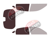 Gabarit vitrage - kit 3/4 arrière - Honda Civic (11) 5 portes (depuis 2022) Gabarit vitrage - kit 3/4 arrière - Honda Civic (11) 5 portes (depuis 2022)