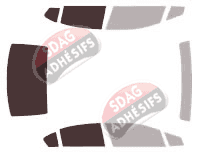 Gabarit vitrage - kit 3/4 arrière - Honda Civic (9) Berline 4 portes (2011 - 2016) Gabarit vitrage - kit 3/4 arrière - Honda Civic (9) Berline 4 portes (2011 - 2016)