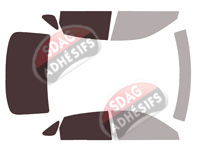 Gabarit vitrage - kit 3/4 arrière - Honda Civic (11) Berline 4 portes (depuis 2022) Gabarit vitrage - kit 3/4 arrière - Honda Civic (11) Berline 4 portes (depuis 2022)