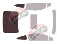 Gabarit vitrage - kit 3/4 arrière - Honda Civic (9) Coupe 2 portes (2011 - 2016) Gabarit vitrage - kit 3/4 arrière - Honda Civic (9) Coupe 2 portes (2011 - 2016)