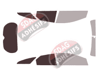 Gabarit vitrage - kit 3/4 arrière - Honda Civic (9) Tourer Break 5 portes (2014 - 2018) Gabarit vitrage - kit 3/4 arrière - Honda Civic (9) Tourer Break 5 portes (2014 - 2018)