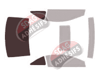 Gabarit vitrage - kit 3/4 arrière - Honda Civic (8) Type-R Coupe 2 portes (2006 - 2011) Gabarit vitrage - kit 3/4 arrière - Honda Civic (8) Type-R Coupe 2 portes (2006 - 2011)