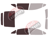 Gabarit vitrage - kit 3/4 arrière - Honda Clarity 5 portes (2016 - 2021)