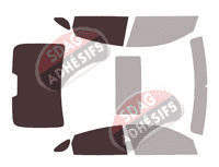 Gabarit vitrage - kit 3/4 arrière - Honda Insight (3) Berline 4 portes (2018 - 2022)
