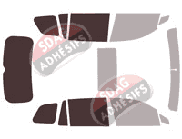 Gabarit vitrage - kit 3/4 arrière - Honda Passport (3) 5 portes (2018 - 2025) Gabarit vitrage - kit 3/4 arrière - Honda Passport (3) 5 portes (2018 - 2025)