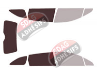 Gabarit vitrage - kit 3/4 arrière - Honda Stream (2) 5 portes (2006 - 2014)