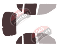 Gabarit vitrage - kit 3/4 arrière - Hyundai Accent (1) 5 portes (1994 - 2000)