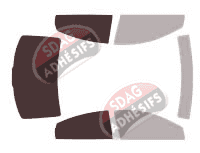 Gabarit vitrage - kit 3/4 arrière - Hyundai Accent (4) Berline 4 portes (2011 - 2017)