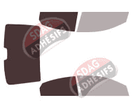 Gabarit vitrage - kit 3/4 arrière - Hyundai Accent (5) Berline 4 portes (2017 - 2022)