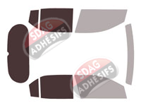 Gabarit vitrage - kit 3/4 arrière - Hyundai Atos/Prime (3) 5 portes (2018 - 2022)