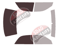 Gabarit vitrage - kit 3/4 arrière - Hyundai Grandeur (3) Berline 4 portes (1998 - 2005)