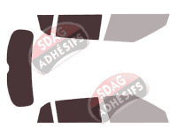 Gabarit vitrage - kit 3/4 arrière - Hyundai ix25 (1) 5 portes (2015 - 2020)