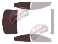 Gabarit vitrage - kit 3/4 arrière - Hyundai Elantra (5) Berline 4 portes (2011 - 2017)