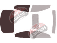Gabarit vitrage - kit 3/4 arrière - Hyundai Elantra (4) 5 portes (2010 - 2017)