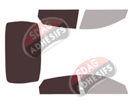 Gabarit vitrage - kit 3/4 arrière - Hyundai Elantra (7) Berline 4 portes (depuis 2020)