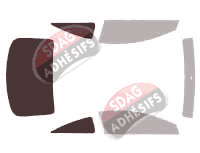 Gabarit vitrage - kit 3/4 arrière - Hyundai Elantra (5) Coupé 3 portes (2012 - 2017)