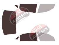 Gabarit vitrage - kit 3/4 arrière - Hyundai Equus Berline 4 portes (2009 - 2016)