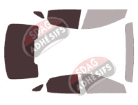Gabarit vitrage - kit 3/4 arrière - Hyundai Grandeur (3) Berline 4 portes (2012 - 2018)
