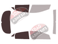 Gabarit vitrage - kit 3/4 arrière - Hyundai i30 (2) 5 portes (2012 - 2017)