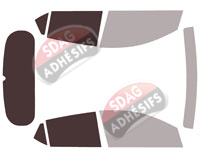 Gabarit vitrage - kit 3/4 arrière - Hyundai i10 (3) 5 portes (depuis 2020)