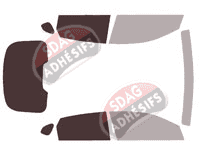 Gabarit vitrage - kit 3/4 arrière - Hyundai i30 (3) Fastback 5 portes (depuis 2017)