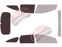 Gabarit vitrage - kit 3/4 arrière - Hyundai i30 (3) SW Break 5 portes (depuis 2017)