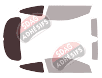 Gabarit vitrage - kit 3/4 arrière - Hyundai i30 (2) Coupe 3 portes (2013 - 2017)
