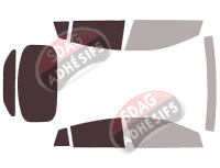 Gabarit vitrage - kit 3/4 arrière - Hyundai Ioniq (1) 5 portes (2016 - 2021)
