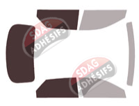 Gabarit vitrage - kit 3/4 arrière - Hyundai Ioniq 5 (1) 5 N 5 portes (depuis 2023)