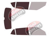 Gabarit vitrage - kit 3/4 arrière - Hyundai Creta (2) 5 portes (depuis 2021)