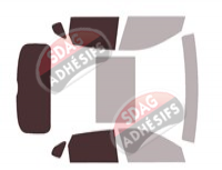 Gabarit vitrage - kit 3/4 arrière - Hyundai Kona (2) 5 portes (depuis 2023)