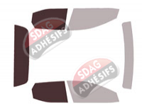 Gabarit vitrage - kit 3/4 arrière - Hyundai Santa Cruz (1) Pick-up 4 portes (depuis 2022)