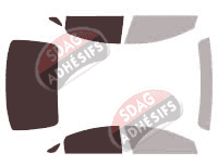 Gabarit vitrage - kit 3/4 arrière - Hyundai Sonata (6) Berline 4 portes (2010 - 2014)
