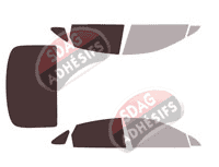 Gabarit vitrage - kit 3/4 arrière - Hyundai Sonata (8) Berline 4 portes (depuis 2019)