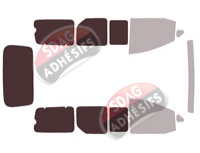 Gabarit vitrage - kit 3/4 arrière - Hyundai Staria (1) 5 portes (depuis 2022)