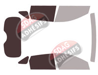 Gabarit vitrage - kit 3/4 arrière - Hyundai Tucson (4) 5 portes (depuis 2021)