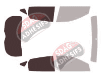 Gabarit vitrage - kit 3/4 arrière - Hyundai Tucson (2) 5 portes (2010 - 2015)
