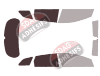 Gabarit vitrage - kit 3/4 arrière - Hyundai i30 (2) SW Break 5 portes (2013 - 2018)