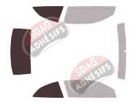 Gabarit vitrage - kit 3/4 arrière - Infiniti G (4) 37 Cabriolet 2 portes (2009 - 2015)