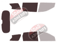 Gabarit vitrage - kit 3/4 arrière - Infiniti JX 5 portes (2012 - 2015)