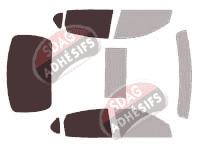 Gabarit vitrage - kit 3/4 arrière - Infiniti M (4) Berline 4 portes (2011 - 2013)