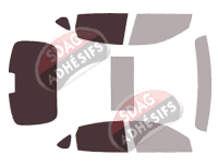 Gabarit vitrage - kit 3/4 arrière - Infiniti Q70 Berline 4 portes (2013 - 2019)