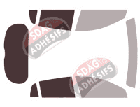 Gabarit vitrage - kit 3/4 arrière - Infiniti Q30 5 portes (2016 - 2019) Gabarit vitrage - kit 3/4 arrière - Infiniti Q30 5 portes (2016 - 2019)