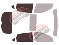 Gabarit vitrage - kit 3/4 arrière - Infiniti QX (1) 50 5 portes (2014 - 2019)