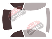 Gabarit vitrage - kit 3/4 arrière - Infiniti Q60 Cabriolet 2 portes (2014 - 2022) Gabarit vitrage - kit 3/4 arrière - Infiniti Q60 Cabriolet 2 portes (2014 - 2022)