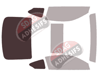 Gabarit vitrage - kit 3/4 arrière - Infiniti Q60 Coupe 2 portes (2016 - 2022) Gabarit vitrage - kit 3/4 arrière - Infiniti Q60 Coupe 2 portes (2016 - 2022)